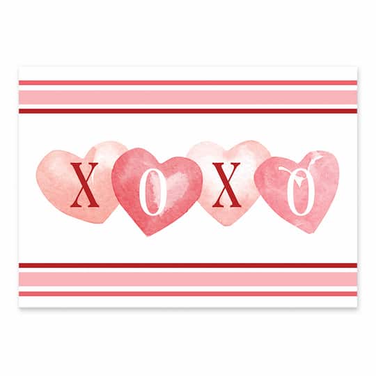 XOXO Hearts And Stripes Tabletop Canvas